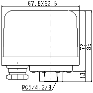 SPS-18Wの外形図